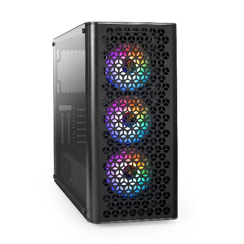 Компьютерный корпус Miditower ExeGate EVO-9202-NPX600 (ATX, БП 600NPX с вент. 12 см, с окном, 1*USB+1*USB 3.0, аудио, 3 вент. 12см с RGb подсветкой)