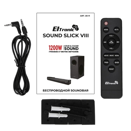 Акустическая система ELTRONIC Саундбар SOUND SLICK 8 (20-11) черный