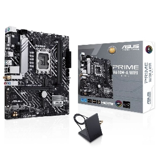 Материнская плата ASUS PRIME H610M-A WIFI, LGA 1700, Intel H610, 2xDDR5, 4xSATA, 2xM.2, 1xPCIe 4.0 x16, 1xDP, 1xHDMI, 1xVGA, 1x1Gb LAN, 1xUSB 3.2 Gen 2, 4xUSB 2.0, 3x3.5 мм, 7.1, mATX