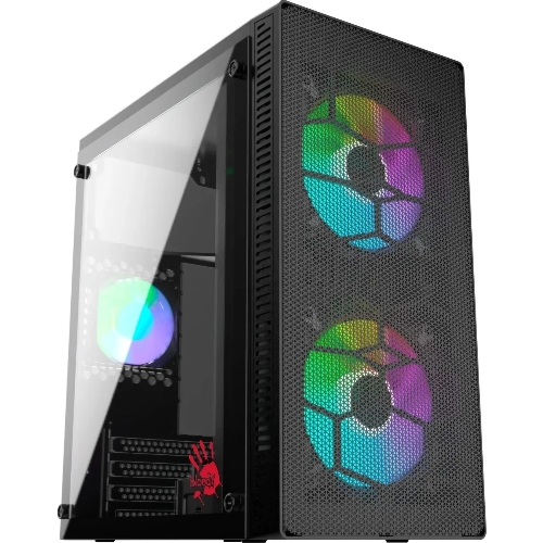 Компьютерный корпус Bloody BD-CC101 черный без БП mATX 1x80мм 1x92мм 2x120мм 2xUSB 2.0 1xUSB 3.0 audio