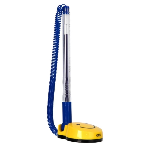 Ручка гелевая Deli E6793blue, d=0.5мм, синие чернила, на подставке сменный стержень, линия 0.35мм