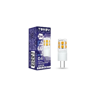 Лампа светодиодная TOKOV ELECTRIC 3Вт Capsule 4000К G4 220-240В