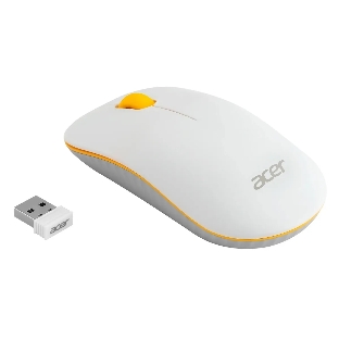 Мышь беспроводная Acer OMR200 желтый, 1200 dpi, радиоканал, USB, кнопки - 3