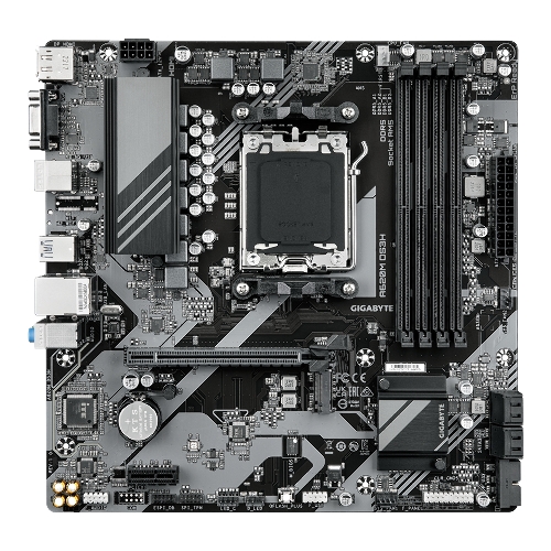 Материнская плата Gigabyte A620M DS3H, mATX, AM5, AMD A620, 4xDDR5, 4xSATA, 1xM.2, 1xPCI-E 4.0 x16, 1xPCI-E x1, 1xHDMI, 1xDP, 1xVGA, 1x 1Gb LAN, 1xUSB 3.2 Gen 1, 4xUSB 2.0, 3x3.5мм, 7.1, ATX