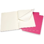 Блокнот Moleskine Cahier Journal, 120 стр, без разлиновки, розовый неон ch023d17