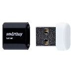 Флешка USB Smartbuy LARA Black (SB64GbLARA-K), 64Gb, USB 2.0, R/W 15/5, черный/белый