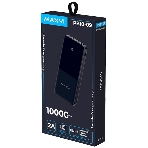 Портативный аккумулятор Maxvi PB10-09 10000 мАч, 2A USB + кабели: Type-C/Lightning/MicroUSB