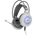 Гарнитура Oklick HS-L300G белый, проводная, 3.5 мм, подсветка