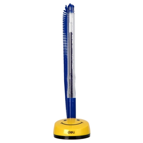 Ручка гелевая Deli E6793blue, d=0.5мм, синие чернила, на подставке сменный стержень, линия 0.35мм