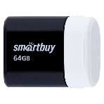 Флешка USB Smartbuy LARA Black (SB64GbLARA-K), 64Gb, USB 2.0, R/W 15/5, черный/белый