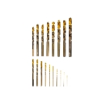 Набор сверл по металлу Denzel 1-10 мм, Р6М5К8-TiN, Golden Tip, 19 шт