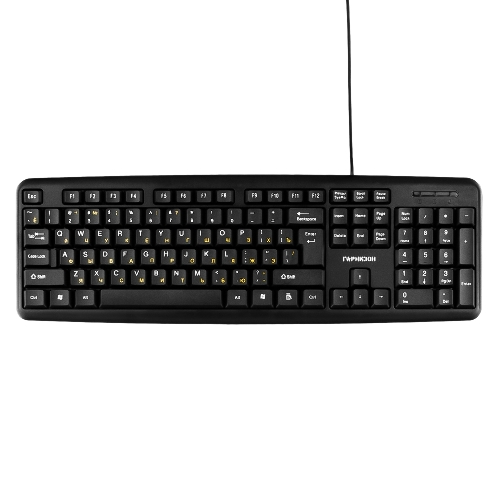 Клавиатура Гарнизон GK-100L проводная, USB Type-A, чёрный