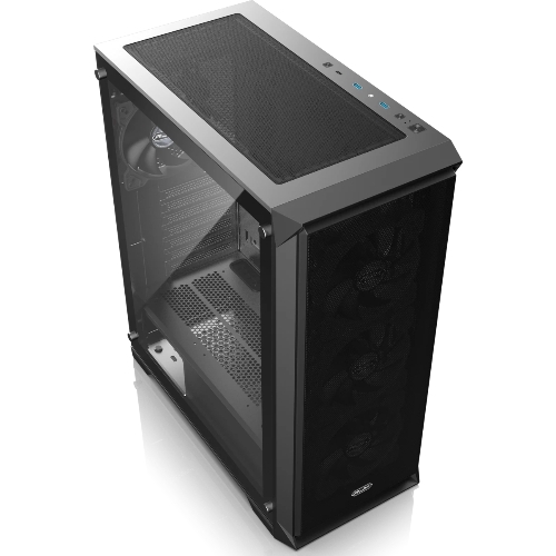 Корпус без блока питания Raijintek ARCADIA 41-MS4, Midi-Tower, TG, 1x120мм + 3x120мм ARGB, 2xUSB-A 3.0 + 1xUSB-C, ATX, mATX, mITX Black
