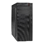 Компьютерный корпус Miditower ExeGate AA-440-UNS500 (ATX, БП UNS500 с вент. 12см, 2*USB, аудио, черный)