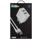Сетевое зарядное устройство MORE CHOICE (4610196409028) NC11i СЗУ 2USB 2.4A для Lightning 8-pin белый