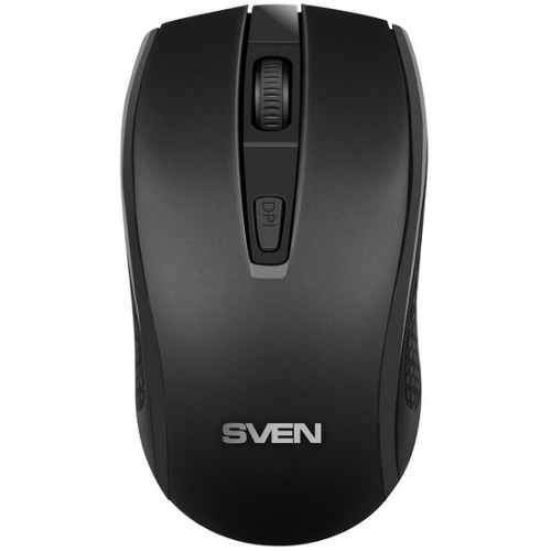 Мышь беспроводная SVEN RX-220W черный, 1600 dpi, радиоканал, USB, кнопки - 4