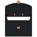 Папка-портфель Бюрократ Black Opal BLPP01OR 1 отделение, A4, пластик, 0.7мм, черный/оранжевый