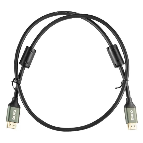 Кабель аудио-видео Buro HDMI (m)/HDMI (m) 1м. феррит.кольца Позолоченные контакты черный (BHP-HDMI-2.1-1G)