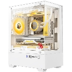 Компьютерный корпус Bloody CC-125 белый без БП mATX 5x120мм 2xUSB2.0 1xUSB3.0 audio bott PSU