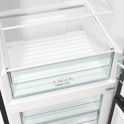 Холодильник Gorenje NRK6202EBXL4 черный матовый двухкамерный 235/96л морозилка снизу, No Frost