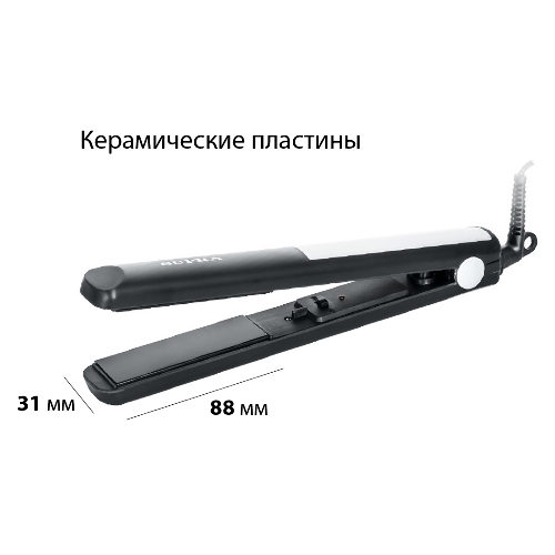 Выпрямитель для волос Supra HSS-1228S черный, 31 мм, 200 °C, 1 режим