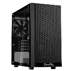 Компьютерный корпус Silverstone SST-PS15B-PRO Precision Mini Tower Micro ATX Computer Case, tempered glass, 2x 120мм ARGb, 1x ARGb Controller, black