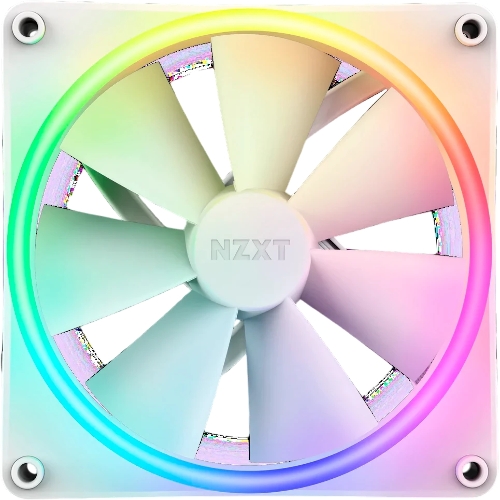 Вентилятор для корпуса Case Cooler NZXT F140 RGb Duo (140x140x25мм, 4-pin PWM, RGb, 84.75CFM, 36dBA, 1800RPM, белый)
