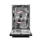 Встраиваемая посудомоечная машина Kuppersberg GHS 4520, High-Tech, 45 см, 10 комплектов, 6 программ, 3 корзины, конденсационная сушка, полная защита от протечек, индикатор отсутствия соли и ополаскивателя, отображение времени мытья, сенсорное управление, самодиагностика неисправностей, защита от детей, уровень шума 49 дб, энергоэффективность А