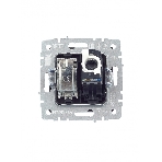 Розетка телевизионная двойная TV+RJ45 IEK BRITE РТВ/РК12-БрС кат.5E сталь