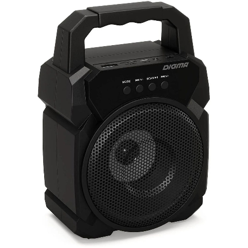 Портативная колонка Digma D-PS1500 черный 10 Вт 1.0 BT 10м 500mAh