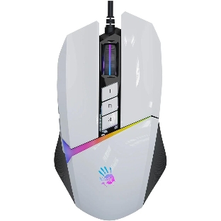 Мышь проводная A4Tech Bloody W60 Max белый, 10000 dpi, USB, кнопки - 10