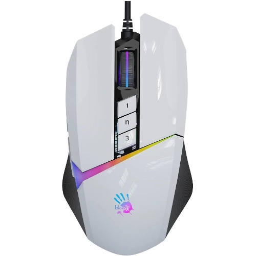Мышь проводная A4Tech Bloody W60 Max белый, 10000 dpi, USB, кнопки - 10