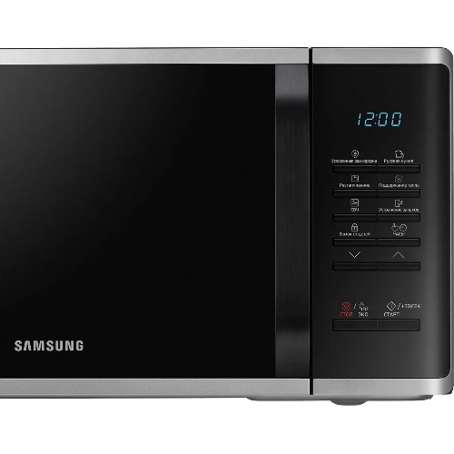 Микроволновая печь Samsung MS23K3513AS/BW серебристый/черный, 23 л, 800 Вт, переключатели - кнопки
