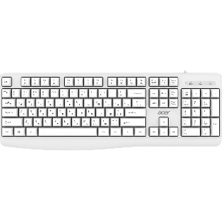 Клавиатура проводная Acer OKW301 (ZL.KBDCC.01B), USB, белый
