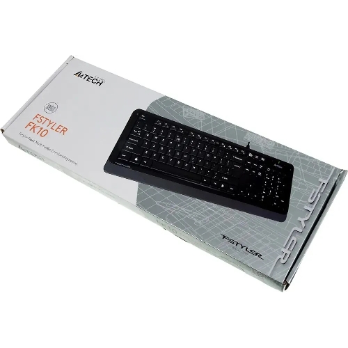 Клавиатура проводная A4Tech Fstyler FK10, USB, черный/серый
