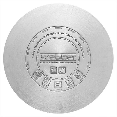 Набор посуды WEBBER BE-616/6 из нерж.стали 6 пр. 2,1 л, 2,9 л, 3,9 л со стеклянными крышками В наборе 6 предметов: кастрюля со стеклянной крышкой 16х10,5 см; 2,1 л кастрюля со стеклянной крышкой 18х11,5 см; 2,9 л кастрюля со стеклянной крышкой 20х12,5см; 3,9л Толщина стали 0,5 мм