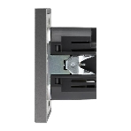Розетка Kranz STRONG USB-A+Type-C 3А с функцией быстрой зарядки графит