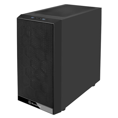 Компьютерный корпус Silverstone SST-PS15B-PRO Precision Mini Tower Micro ATX Computer Case, tempered glass, 2x 120мм ARGb, 1x ARGb Controller, black