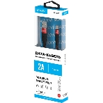 Кабель Maxvi MC-05T red USB-A - Type-C, 2A ток макс. нагрузки 2А, макс. напряжение 5V; стандарт USB 2.0; длина 1м, оплетка TPU, металлические корпуса разъемов, цвет красный