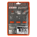 Кабель Qumo light series, USB-Type C, 1м, 5В, 1A, опл. PVC, кон. PVC, круглый, черный