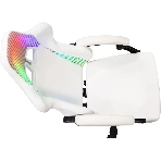 Кресло игровое Knight Wolf RGb белый эко.кожа/сетка, крестов. пластик