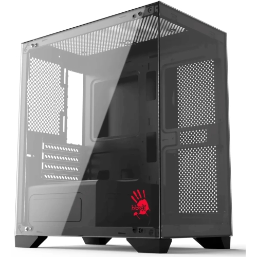 Компьютерный корпус Bloody BD-CC103 черный без БП mATX 7x120мм 1xUSB 2.0 1xUSB 3.0 audio bott PSU