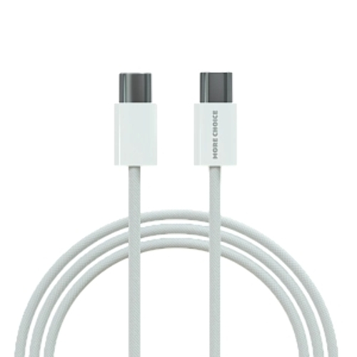 Кабель MORE CHOICE (4620202550392) K77a нейлон USB 3.0A PD 100W для Type-C Type-C 2м белый