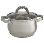 Набор посуды WEBBER BE-616/6 из нерж.стали 6 пр. 2,1 л, 2,9 л, 3,9 л со стеклянными крышками В наборе 6 предметов: кастрюля со стеклянной крышкой 16х10,5 см; 2,1 л кастрюля со стеклянной крышкой 18х11,5 см; 2,9 л кастрюля со стеклянной крышкой 20х12,5см; 3,9л Толщина стали 0,5 мм