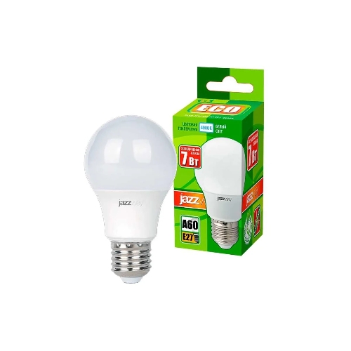 Лампа светодиодная JazzWay LED 7Вт Е27 220В 4000К PLED- ECO- A60 груша 1033185