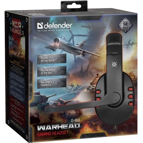 Гарнитура Defender Warhead G-160 чёрный, проводная