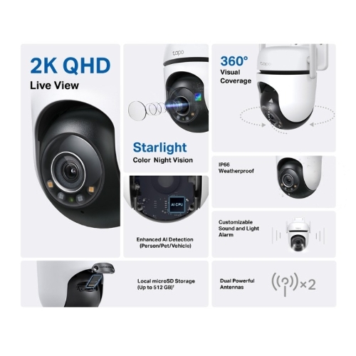 Камера видеонаблюдения IP TP-Link Tapo C520WS 3.18-3.18мм цв. корп.:белый