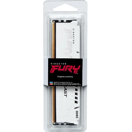 Оперативная память Kingston Fury Beast EXPO, DDR5, 32Gb (1x32 GB), 6000 MHz, CL30, радиатор, белый