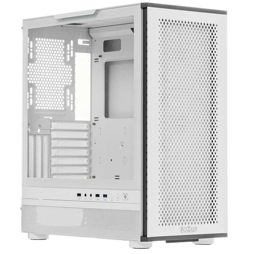 Компьютерный корпус PCCooler ME200 MESH WH, Mesh Full Tower, белый, TG, SPCC, 3x120мм ARGb E-ATX, ATX, mATX, mITX 180/380/220мм 4x2.5