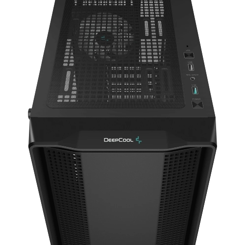 Компьютерный корпус Deepcool CC560 ARGb V2 без БП, боковое окно (закаленное стекло), 3x120мм ARGb LED вентилятор спереди и 1x120мм ARGb LED вентилятор сзади, черный, ATX
